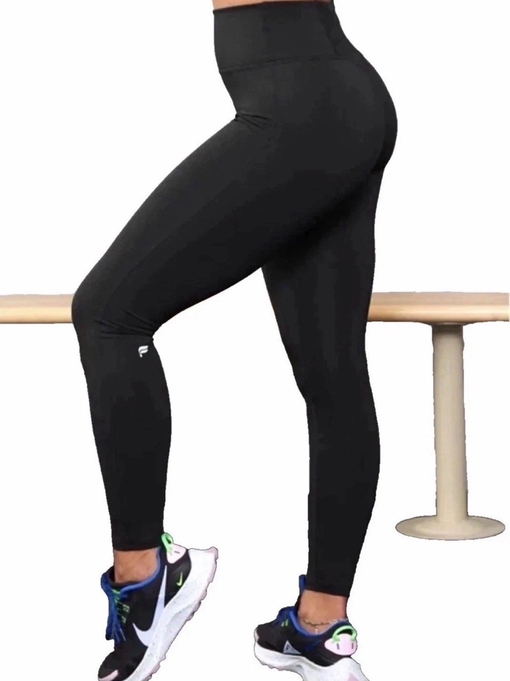 Fabletics High-Waist Black Active Leggings Large with Pockets